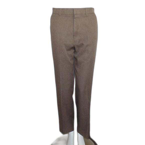 LEVI'S Action Slacks, 34, Vintage, Brown, Zipper fly, Straight Dacron Polyester